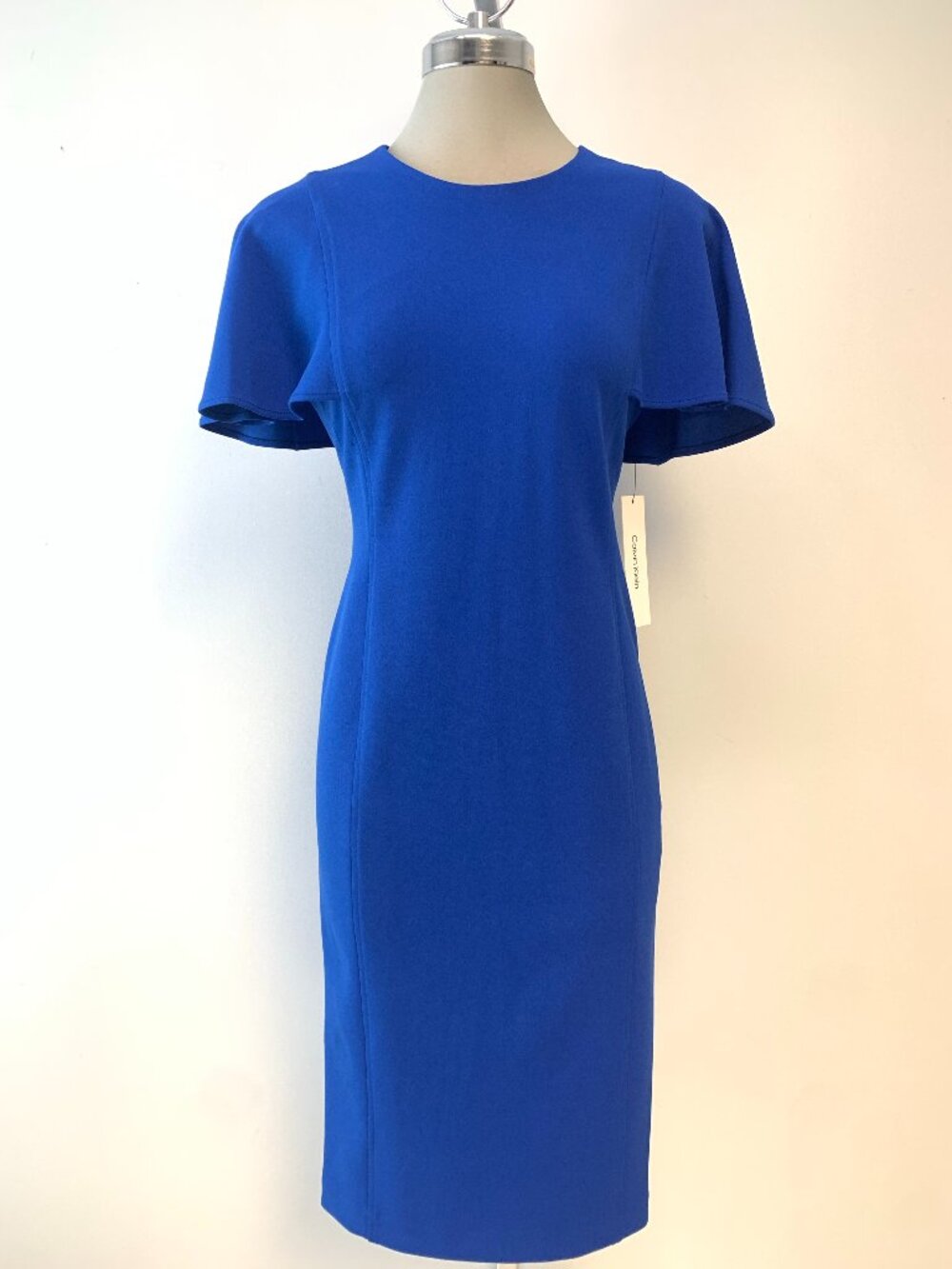 Gorgeous New CALVIN KLEIN Sheath Dress Regatta Blue